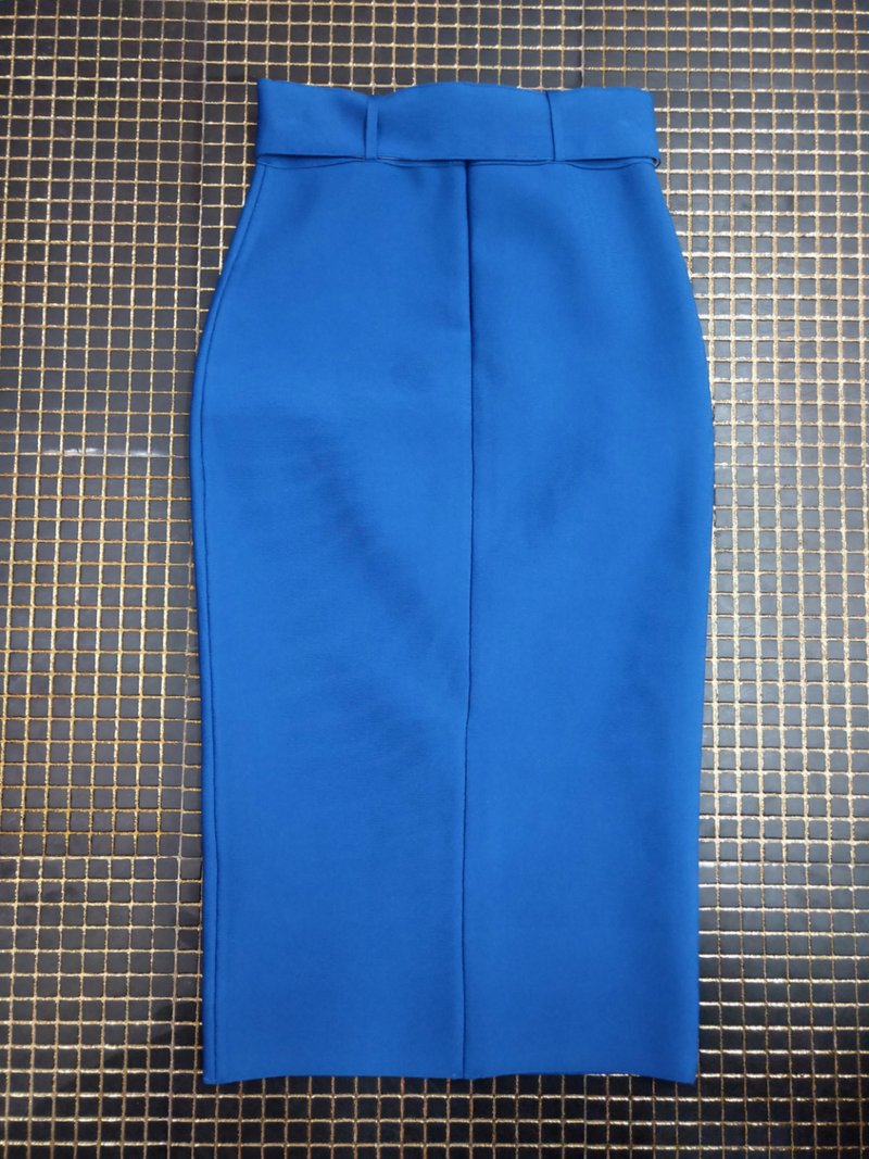 High Waist Belted Pencil Skirt H208