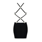 Hot Pink Cutout Halter Mini Dress H4723