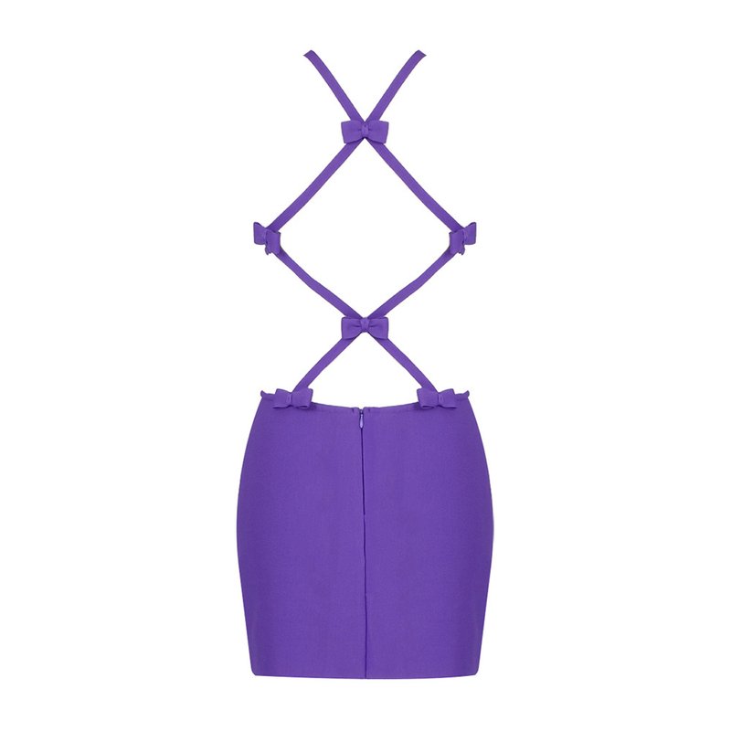 Hot Pink Cutout Halter Mini Dress H4723