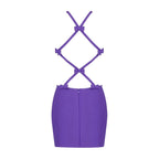 Hot Pink Cutout Halter Mini Dress H4723