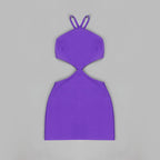 Hot Pink Cutout Halter Mini Dress H4723
