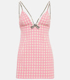 Houndstooth Mini Bodycon Dress H6082
