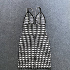 Houndstooth Mini Bodycon Dress H6082