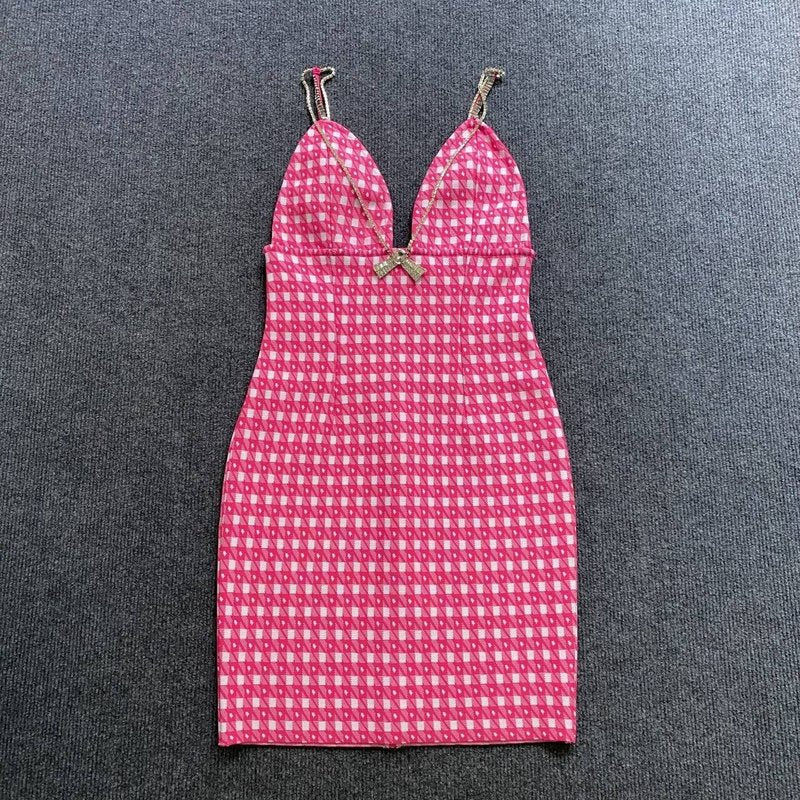 Houndstooth Mini Bodycon Dress H6082