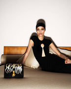 Keyhole Cutout Black Velvet Gown H6444
