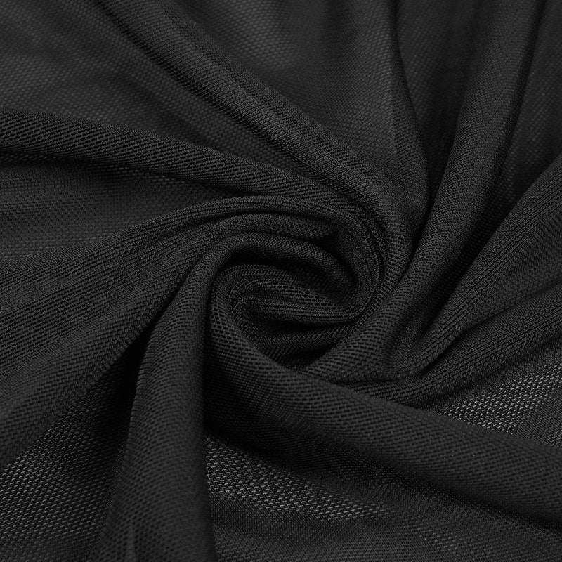 Keyhole Cutout Black Velvet Gown H6444