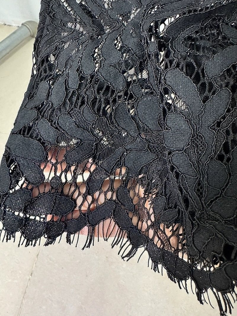 Lace Bell Sleeve Midi Dress H6631