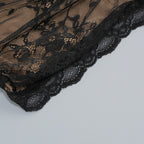 Lace Bustier Corset Sheer Drape Cocktail Mini Dress D2604