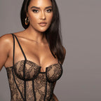 Lace Corset Midi Bandage Dress H6064
