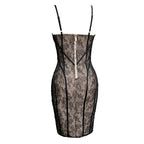 Lace Corset Midi Bandage Dress H6064