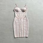 Lace Corset Midi Bandage Dress H6064
