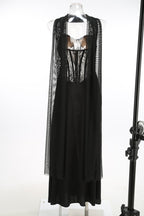 Lace Corset Sheer Cape Gown H7121