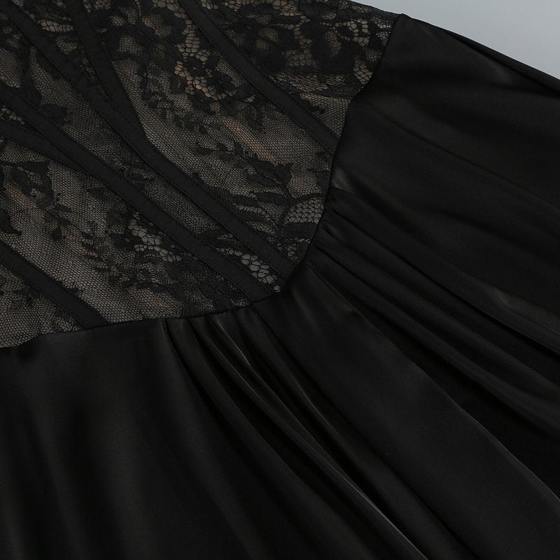 Lace Corset Sheer Cape Gown H7121