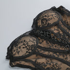 Lace Corset Strapless Mini Dress H6707