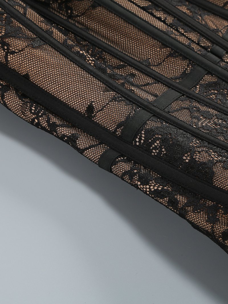 Lace Corset Strapless Mini Dress H7145