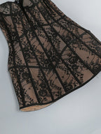 Lace Corset Strapless Mini Dress H7145