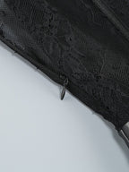 Lace Corset Velvet Maxi Dress H6853