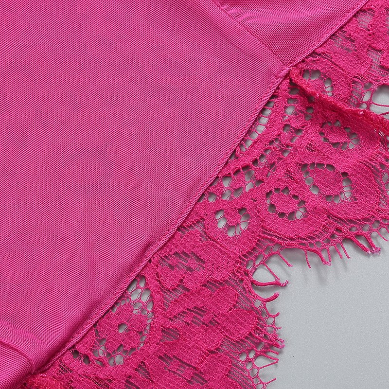 Lace Crop Top & Wide Leg Pants Set H6173
