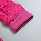 Lace Crop Top & Wide Leg Pants Set H6173