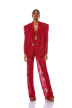 Lace Crop Top & Wide Leg Pants Set H6173