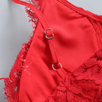 Lace Crop Top & Wide Leg Pants Set H6173