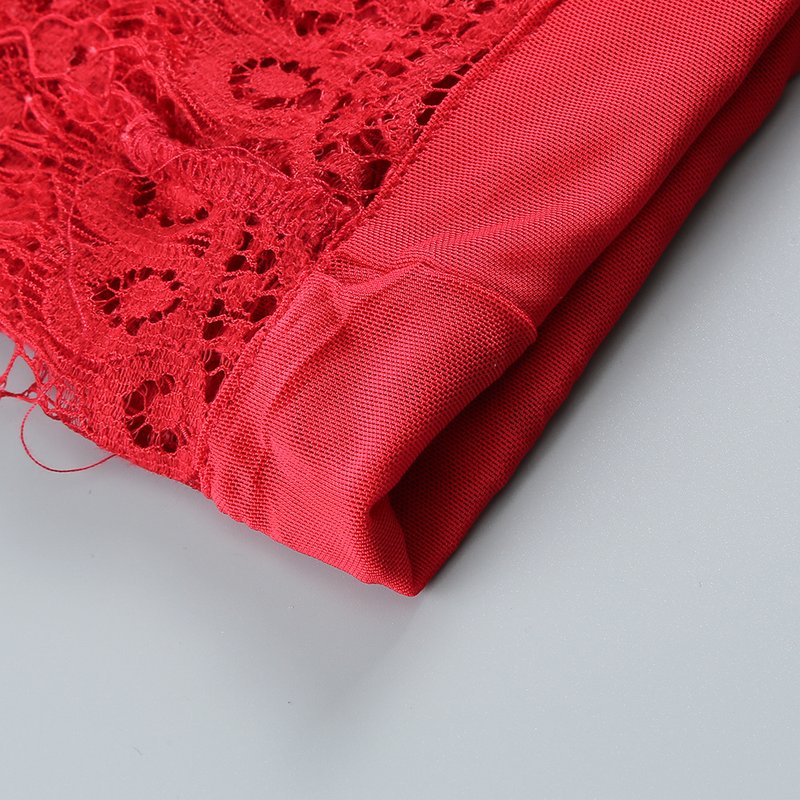 Lace Crop Top & Wide Leg Pants Set H6173