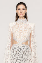 Lace Cut-Out Mermaid Wedding Gown H7127