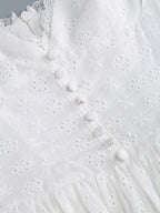 Lace Eyelet Sweetheart Mini Dress H6314