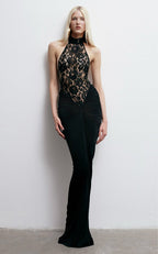 Lace Halter Neck Bodycon Dress H6486