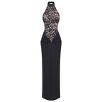 Lace Halter Neck Bodycon Dress H6486