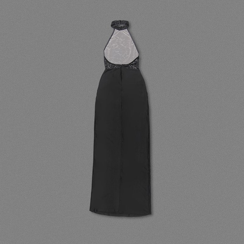 Lace Halter Neck Bodycon Dress H6486