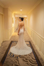 Lace Halter Neck Mermaid Wedding Gown H6842