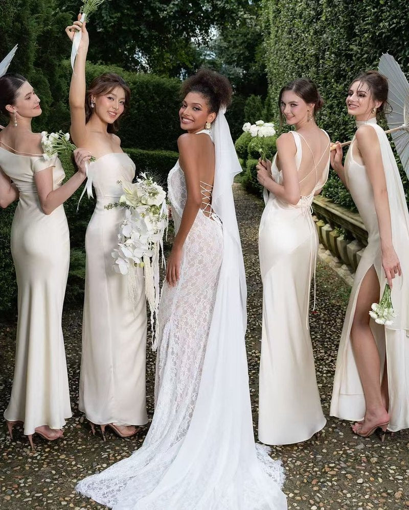 Lace Halter Neck Mermaid Wedding Gown H6842