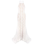 Lace Halter Neck Mermaid Wedding Gown H6842