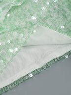 Lace Halter Top with Sequin Rose Skirt H7135