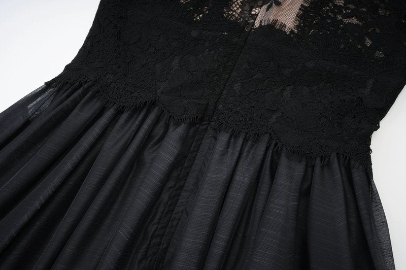 Lace High Neck Midi Dress H6423