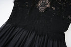 Lace High Neck Midi Dress H6423