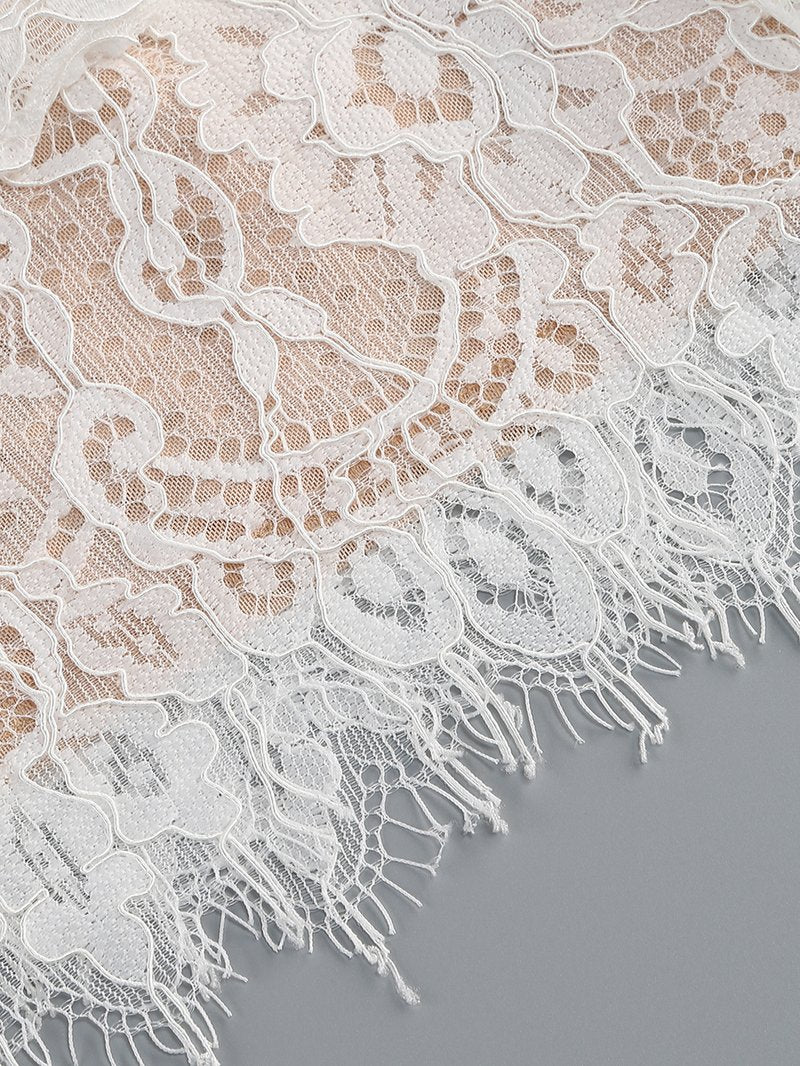 Lace Long Sleeve Corset Mini Dress H6502