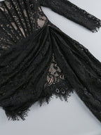 Lace Long Sleeve Corset Mini Dress H6502