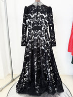 Lace Long Sleeve Floor-Length Gown H7050