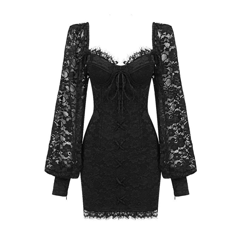 Lace Off-Shoulder Mini Dress H5310