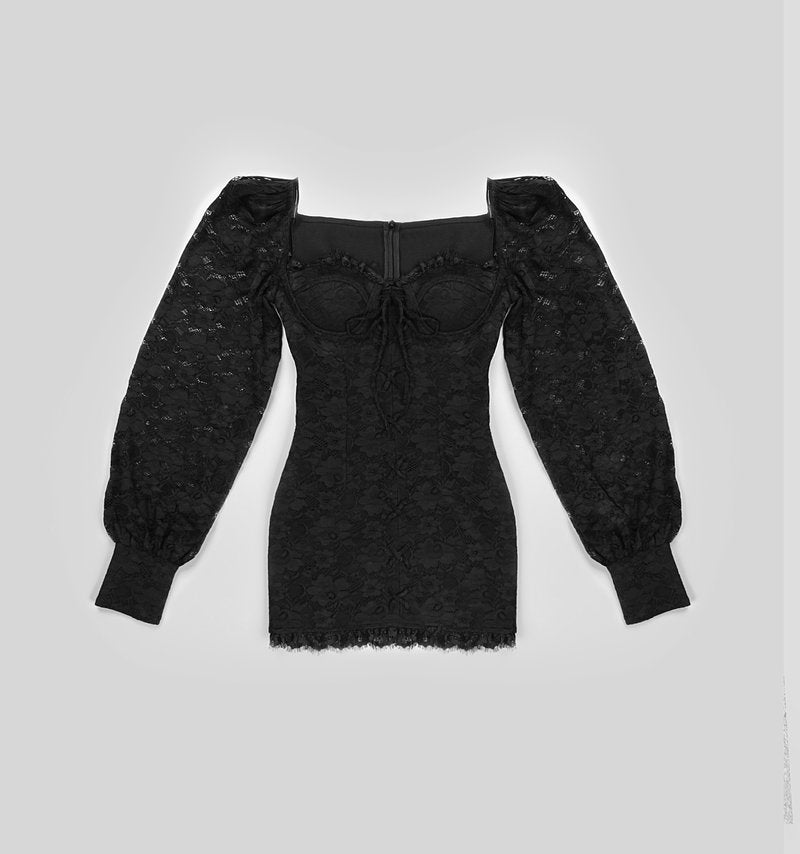 Lace Off-Shoulder Mini Dress H5310