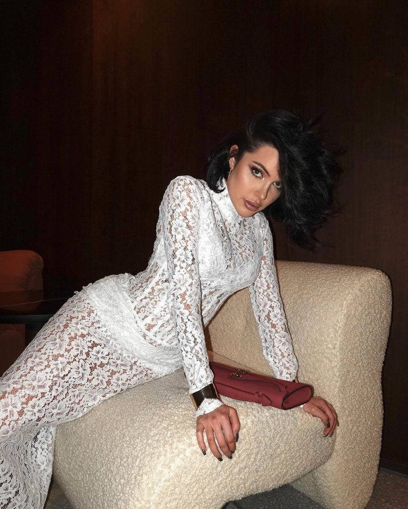 Lace Sheath Long Sleeve Evening Dress H6994