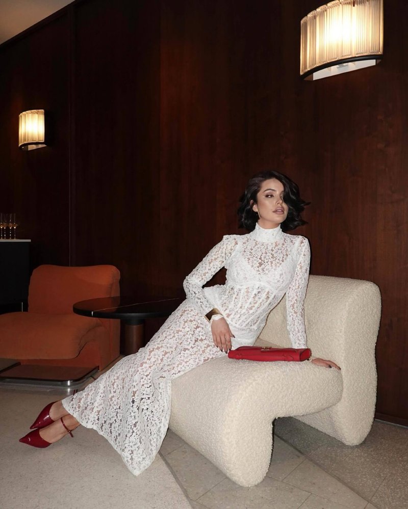 Lace Sheath Long Sleeve Evening Dress H6994