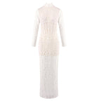 Lace Sheath Long Sleeve Evening Dress H6994