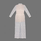 Lace Sheath Long Sleeve Evening Dress H6994