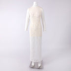Lace Sheath Long Sleeve Evening Dress H6994