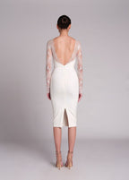 Lace Sleeve Sheer Bodysuit Dress H6005