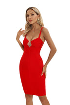Lace-Up Side Black Bandage Dress H5814