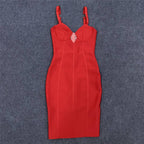 Lace-Up Side Black Bandage Dress H5814